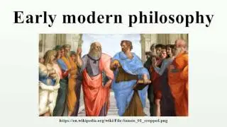 Early modern philosophy