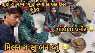 Aaje Milan Ye Senu Shaak banavyu Gotala Paneer ? | Bhuri Ye Mammi Mate Special Blouse Banavyu 