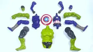 SUPERHERO AVENGERS Captain America Vs Hulk Assamble action figure Marvel unboxing video
