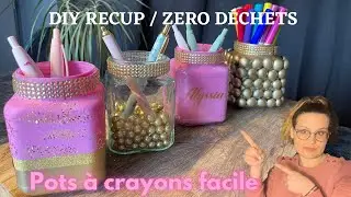 Comment recycler des Pots en verre en pots à crayons facile zéro déchets. CRICUT Maker, Joy