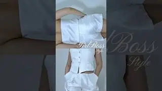 Girl boss style in white and shimmer #womenvest #sewing #girlboss #outfit #stitchingismytherapy