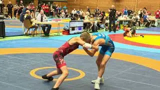 Georgios Kyriakidis - Aron Adilov (Ringen) Turnier R&ouml;mercup 2025 Greco 38kg Ringen Ladenburg U12