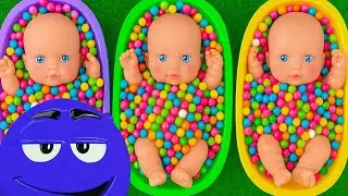 Satisfying Video l How to Make Rainbow Bathtubs into Mixing Slime with Glitter Pool Cutting ASMR