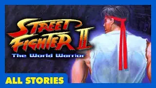 Street Fighter II: The World Warriors (All Stories) - All Cutscenes, Profiles, & Endings