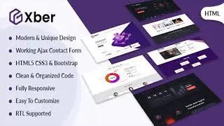 Xber &ndash; ICO Cryptocurrency & ICO Landing Page HTML Template | Themeforest Website Templates and