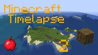 Getting Wood & House! - Minecraft - Timelapse - Survival Island 2 - Part 2