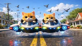 Cute Kitten Surprises Mama Cat with Dream's Water Park Adventure💧 | Ai Cat World