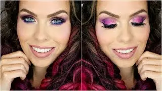 Barevné léto: Festivalový look s Urban Decay Electric | Hot pink-purple- blue summer look