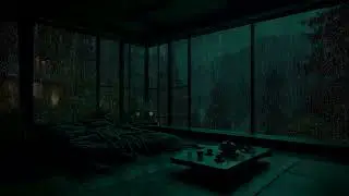 Tranquil Rainy Night Ambience for Deep Sleep 🌧️| Cozy Dark Bedroom