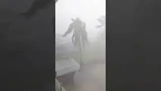 Typhoon Paolo at landfall in Casiguran Philippines