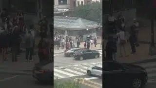Locals confront ICE agents positioned at Washington DC metro station