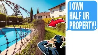 Neighbor Built BARBED WIRE Fence Through My Garden, Blocks My Pool & Property!