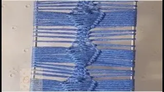 Punto en diseño calado con horquilla y crochet #8/hairpin lace stitch