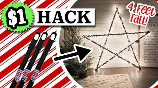 *GIANT* $1 DOLLAR TREE CHRISTMAS DIY! 🎄 (WOW! Broom Stick HACK)