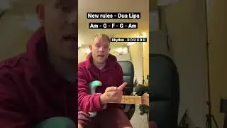 Learn - NEW RULES - Dua Lipa - easy 4 chords 🎸 #guitar #shorts #guitarlesson