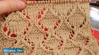 Puntos Calados - Como tejer Punto Rombos 