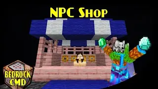 How to Build an NPC Shop | Minecraft Bedrock Command Block Tutorial | MCPE XBOX PS