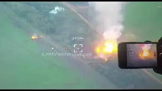 Russian small ammunition depot destroyed  hidden in a forest belt in Ukraine