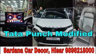 Tata Punch Base To Top Model ll Tata music system upgrade ll Tata Punch full Modified ll #sardanacar
