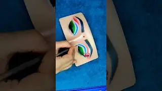 15TH August Special Eye Makeup 🧡🤍💚🇮🇳 #shorts #ytshorts #independenceday