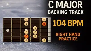 C Major Backing Track &ndash; 104 BPM | Right Hand Guitar Practice | Jam Track