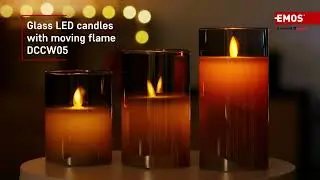3x LED voskov&aacute; sv&iacute;čka | 3x Glass LED candles with moving flame | DCCW05 | EMOS
