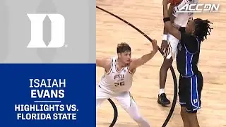 Duke's Isaiah Evans Highlights vs. Florida State