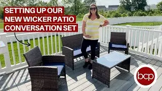 Setting Up Our Patio Conversation Set | BEST CHOICE PRODUCTS | Ryan Homes New Construction Home 2024