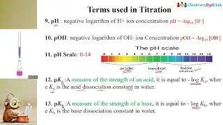 SYBSc  Terms Used in Titration  Titrimetric Analysis  Equivalence Point   End Point   Buffer Solutio