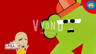 Vyond | Caillou es castigado | Caillou interrumpe seguido una plantilla de Vyond y es castigado
