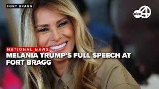 FULL: Melania Trump speaks at  Fort Bragg during Trump's campaign-style visit