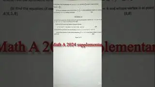 Bsc math A 2024 supply paper UOP