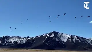 Parachute Brigade of Indian Army conducts airborne exercise in eastern Ladakh