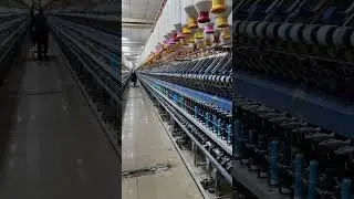 Spinning mill ring frame machine #spinning #spinningmills #factory #vlog