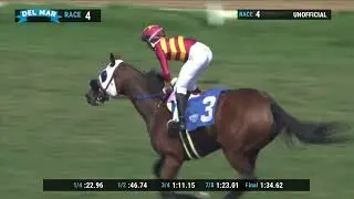 Counterparty Risk wins race 4 at Del Mar 8/20/22