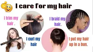 I care for my hair || Daily use english sentences #englishspeaking