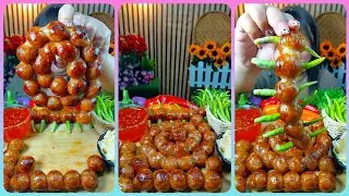 ไส้กรอกอิสานจิ๋ว กินกับผักกรอบๆกับน้ำจิ้มไก้อร่อยสุดๆ @ตั้งใจกิน 