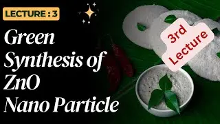 Green Synthesis of ZnO nanoparticles|ZnO NPs through plants extracts|3rd lec