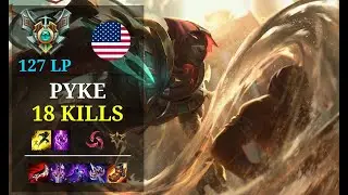 Pyke ADC vs Twitch - 18 kills - Scenari0 NA Master (127 LP) Patch 11.3