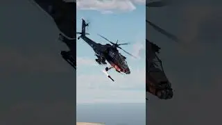 AH-64 Apache Destroys Desert Convoy 💥 #ApacheHelicopter #HellfireMissile #AirAttack #ModernWarfare