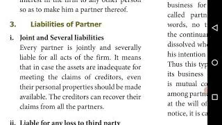 05:08|| Liabilities of partners||Unit2|| Ch5|| HUF and partnership||