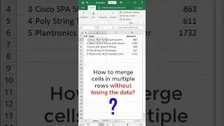 Top secret to merge cells without data loss