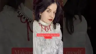 Making a gothic Victorian choker for myself&hearts;️