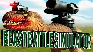 TABS WITH DINOSAURS! DINOS WITH Lasers!- Beast Battle Simulator Gameplay
