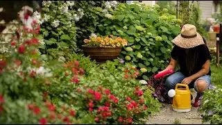 Peaceful Garden Time Fertilizing Annual flowers