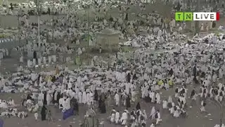 #مباشر  الحجاج ينفرون من عرفات إلى مزدلفة بعد أداء الركن الأعظم