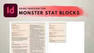 Using InDesign for Monster Stat Blocks
