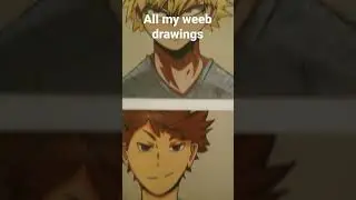 All my favorite weeb drawings! (Who should I do next???) #Shorts #Weeb #Anime
