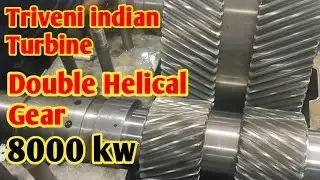 TRIVENI INDIAN TURBINE DOUBLE HELICAL GEARS 8MW WORKING ANIMATION BACK PRESSURE STEAM TURBINE