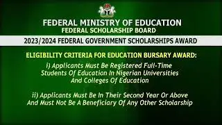 FEDERAL GOVERNMENT Scholarships award